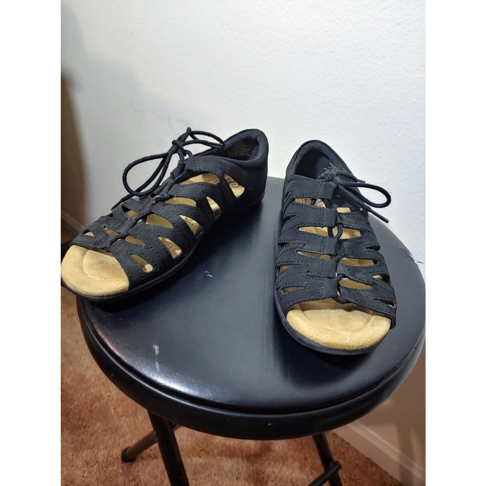 6.5, Earth Spirit Sandals, black, lace up